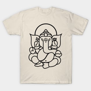 Ganesh Ganesa Ganapati Elephant 3 (black) T-Shirt